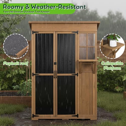 51" L Outdoor Storage Cabinet Waterproof with Shelves