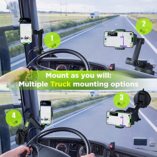 Cell Phone Mount for Truck Phone Holder for Truck Drivers