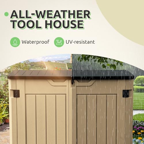 Horizontal Shed with Padlock Latch
