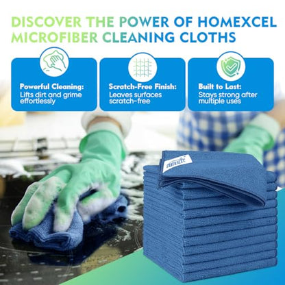 Lake Green Microfiber Cleaning Cloth 12 Pack 12.5 x 12.5 inch Microfiber Towels for Cars Ultra Absorbent Car Washing Cloth Lint Free Streak Free Cleaning Rags for Car (12 Count)