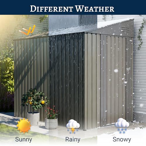 4x7 FT Outdoor Storage Shed Lean to Shed
