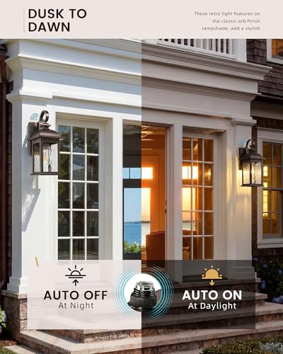 Dusk to Dawn Outdoor Wall Sconces