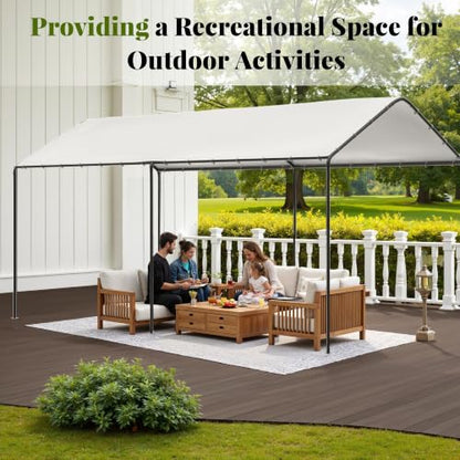 Carport 10x20 FT Heavy Duty Carport Canopy Tent Waterproof
