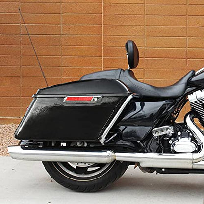 Motorcycle Saddlebags with Black Conversion Brackets Fit For Harley Softail Deluxe Heritage Softail 1984 (2 Count)