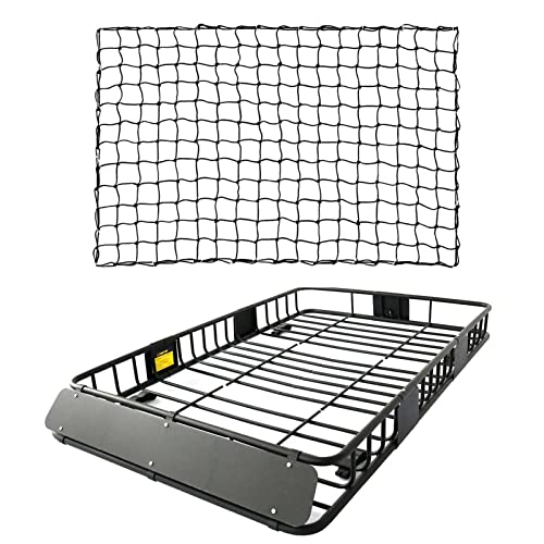 64"x39"x4" Roof Rack Cargo Basket with Cargo Net