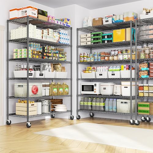 Storage Shelves with Wheels (4 Count)