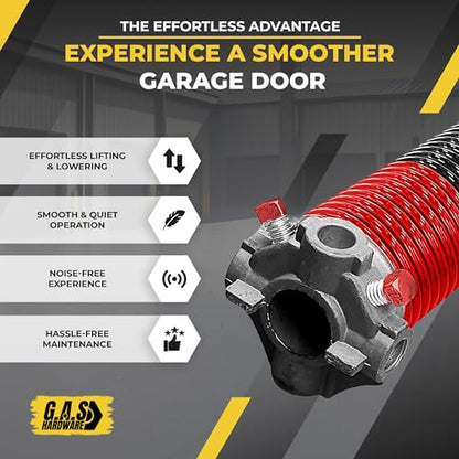 Garage Door Torsion Spring 225x2x25 Torsion Springs for Right Side of Garage Door with 1" Steel Bearing