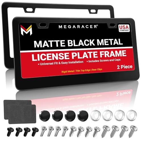 Premium Matte Black License Plate Frames