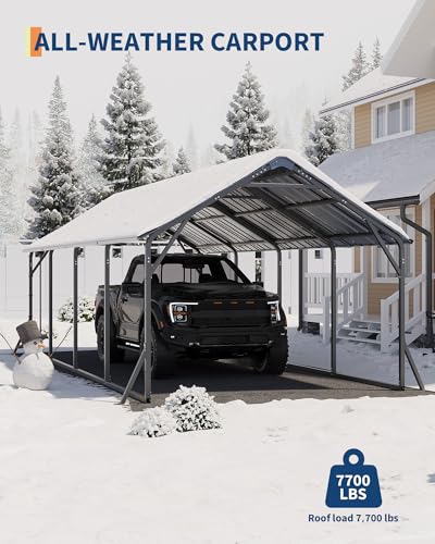 11 ft x20 ft x9 ft Vertical Roof Metal Carport