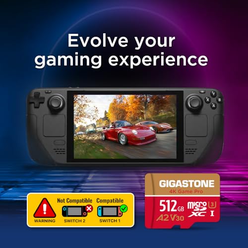for Switch 1 Only】 GIGASTONE 512GB Micro SD Card
