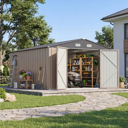 10x12 FT Outdoor Storage Shed with Floor Frame