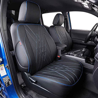 Tacoma Leather Car Seat Covers Custom Fit for Toyota Tacoma 2012 2013 2014 2015