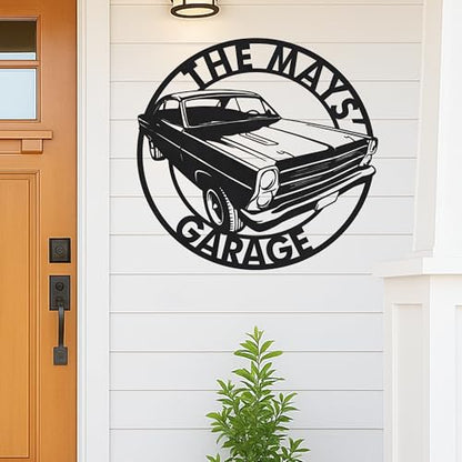 Custom Garage Workshop Metal Sign Personalized Tool Name Wall Art for Car Truck Mechanic Shop Decor Durable Steel Sign for Dad Husband Men’s Auto Workspace or Fence