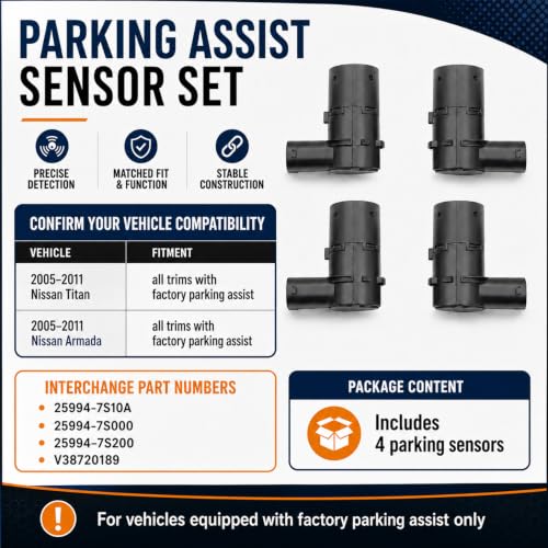 4Pcs PDC Parking Sensor for Nissan Titan Armada 2005