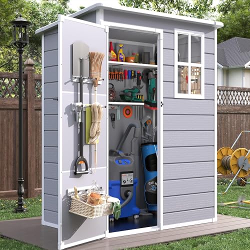 Outdoor Plastic Storage Shed with Floor
