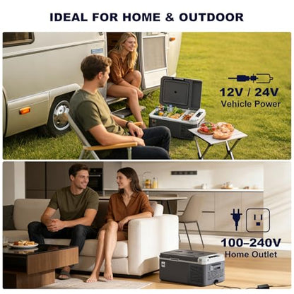 15QT(15L) Car Refrigerator, 12V Compressor Electric Cooler 0℉~68℉