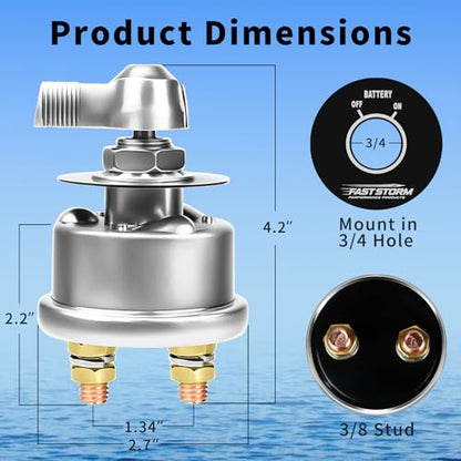 200A High Current Master Battery Disconnect Switch
