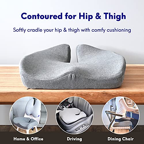 Cushion Lab Patented Pressure Relief Seat Cushion for Long Sitting Hours on Office & Home Chair