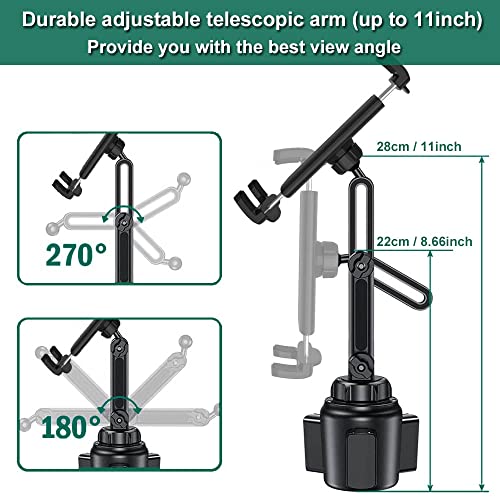 Car Cup Holder Tablet Mount for 4
