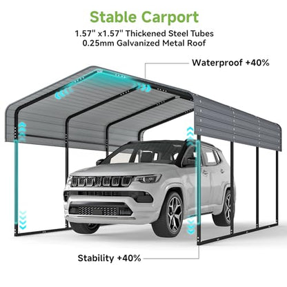 10x15FT Heavy Duty Metal Carport