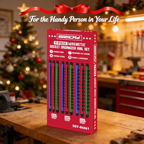 Magnetic Socket Holder Organizer Set (9 Count)