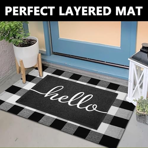 Door Mat Outside Inside Hello Doormat