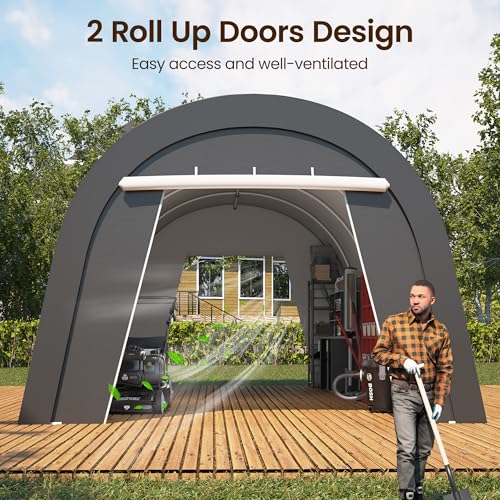 12' x 25' Carport with 6 Heavy Duty Ground Stakes