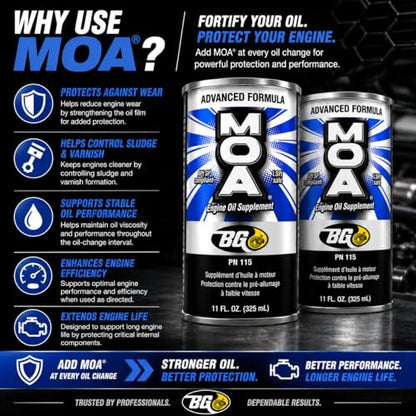 BG Advanced Formula MOA PN 115 Motor Oil Additive (22 Fl Oz)