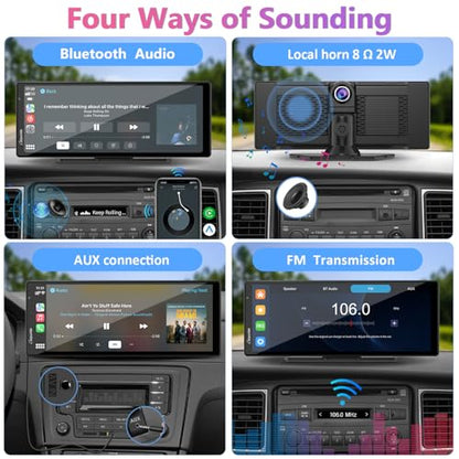 W903 Portable Carplay & Android Auto with Dash Cam