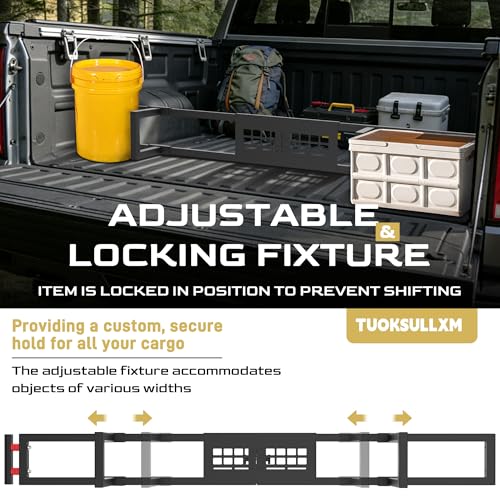 Truck Bed Divider with MOLLE Panel Aluminum Foldable Cargo Divider fit 2019