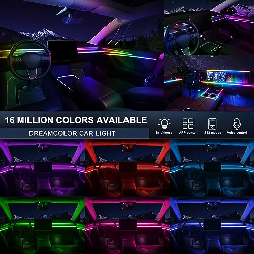 Dreamcolor Acrylic Interior Car LED Strip Light with Wireless APP