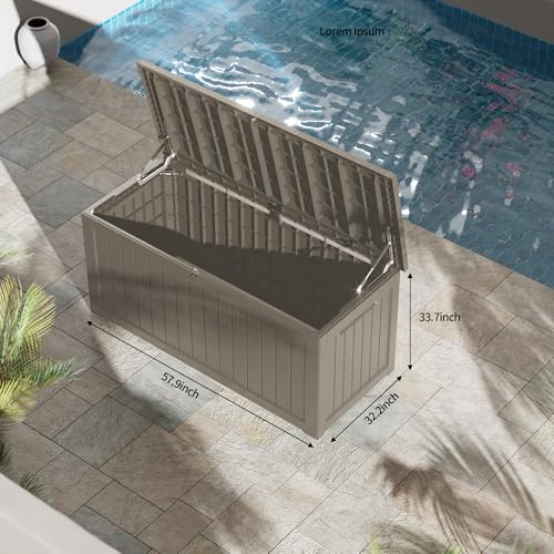 270 Gallon Outdoor Storage Box Patio Deck Box Waterproof