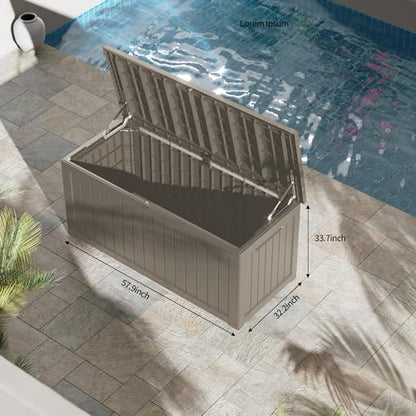 270 Gallon Outdoor Storage Box Patio Deck Box Waterproof