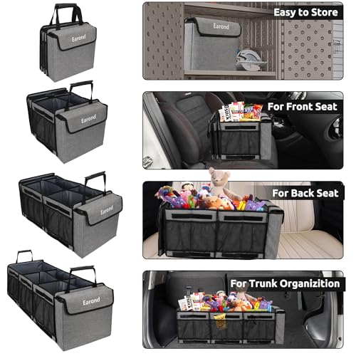 Collapsible Trunk Organizer with Insulated Leakproof Cooler Bag