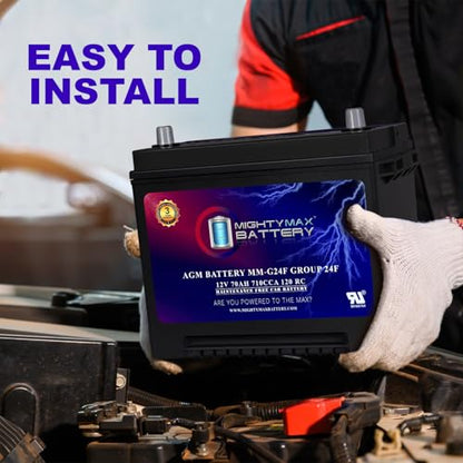 MM G24F Start and Stop Car BCI Group Size 24F 12V 70Ah