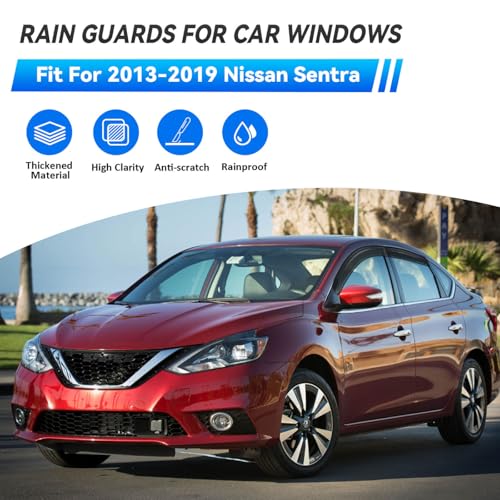 4pcs Window Visors Rain Guards for 2013 (4 Count)