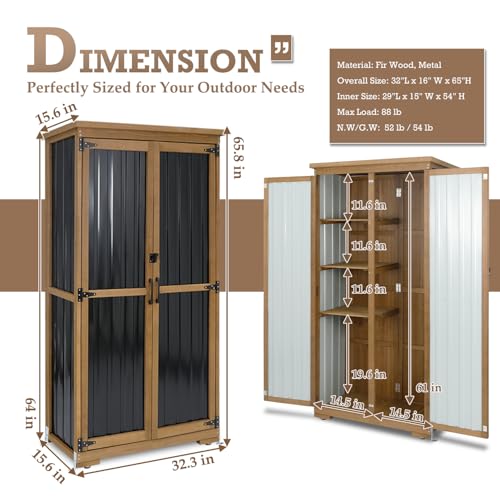 Outdoor Storage Cabinet with Shelves