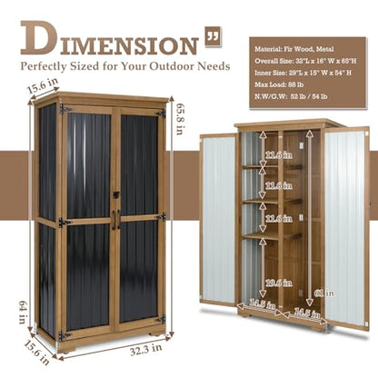 Outdoor Storage Cabinet with Shelves