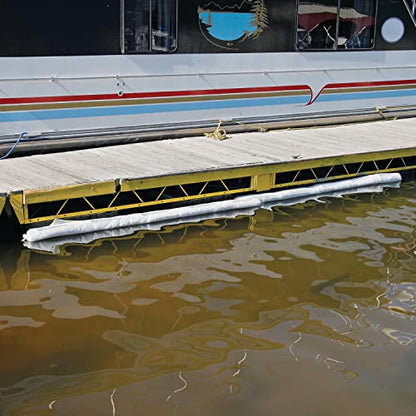 Oil Boom - Oil-Only Absorbent Boom - 2 Pack - 8" x 10' Boom - Absorbs up to 12 gallons per Boom - BOM400 (2 Booms)