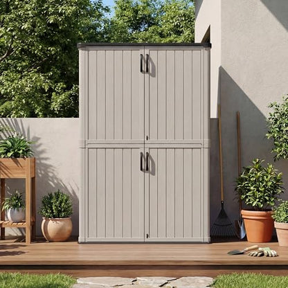 50 cu.ft Plastic Vertical Outdoor Storage Shed