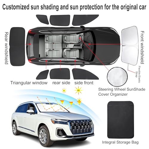 Window Shades for Audi Q7 SUV 2016 (8 Count)
