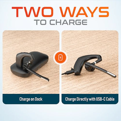 Wireless Headset for Computer with Charging Case