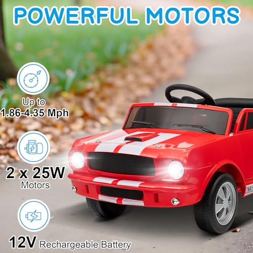 12V Licensed Shelby Electric Car for Kids