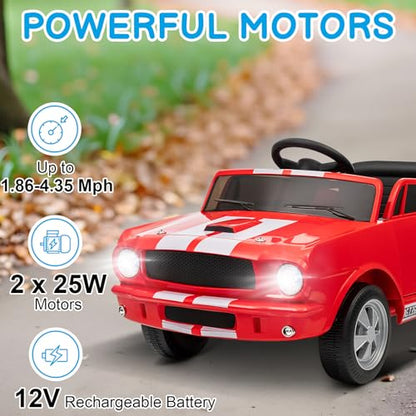12V Licensed Shelby Electric Car for Kids