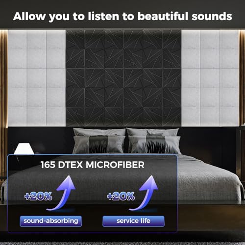 15 pcs 165dtex Microfiber Acoustic Panels (15 Count)