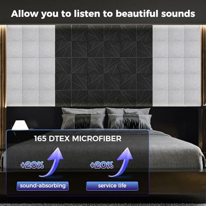 15 pcs 165dtex Microfiber Acoustic Panels (15 Count)