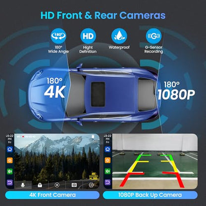 9" Wireless Apple CarPlay & Android Auto Screen for Car