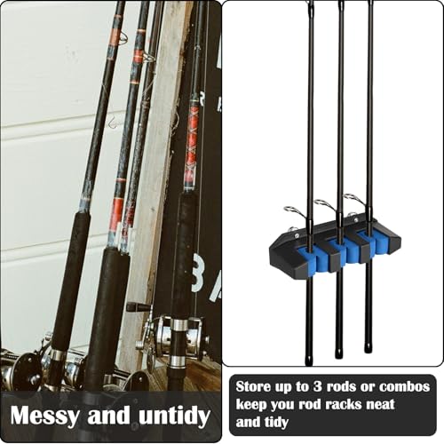 2 Pcs Magnetic Fishing Rod Holder for Car Fishing Pole Rack Vertical Rod Storage Holders for Truck Bed Boat Wall Garage Door (2 Count)