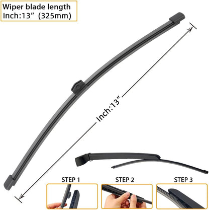 AUTOBOO 26"+22" Windshield Wipers Blades Replacement for Porsche Cayenne 2019-2025 with 13 Inch Rear Wiper Blade -Original Factory Quality (Pack of 3)