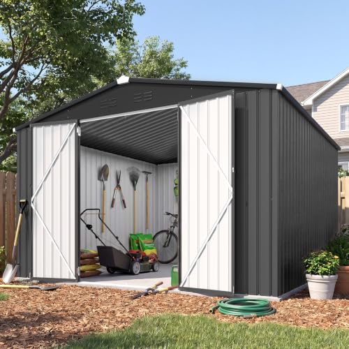 10' x 10' Waterproof Metal Outdoor Storage Shed
